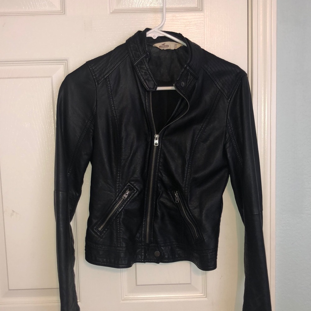 Hollister leather jacket